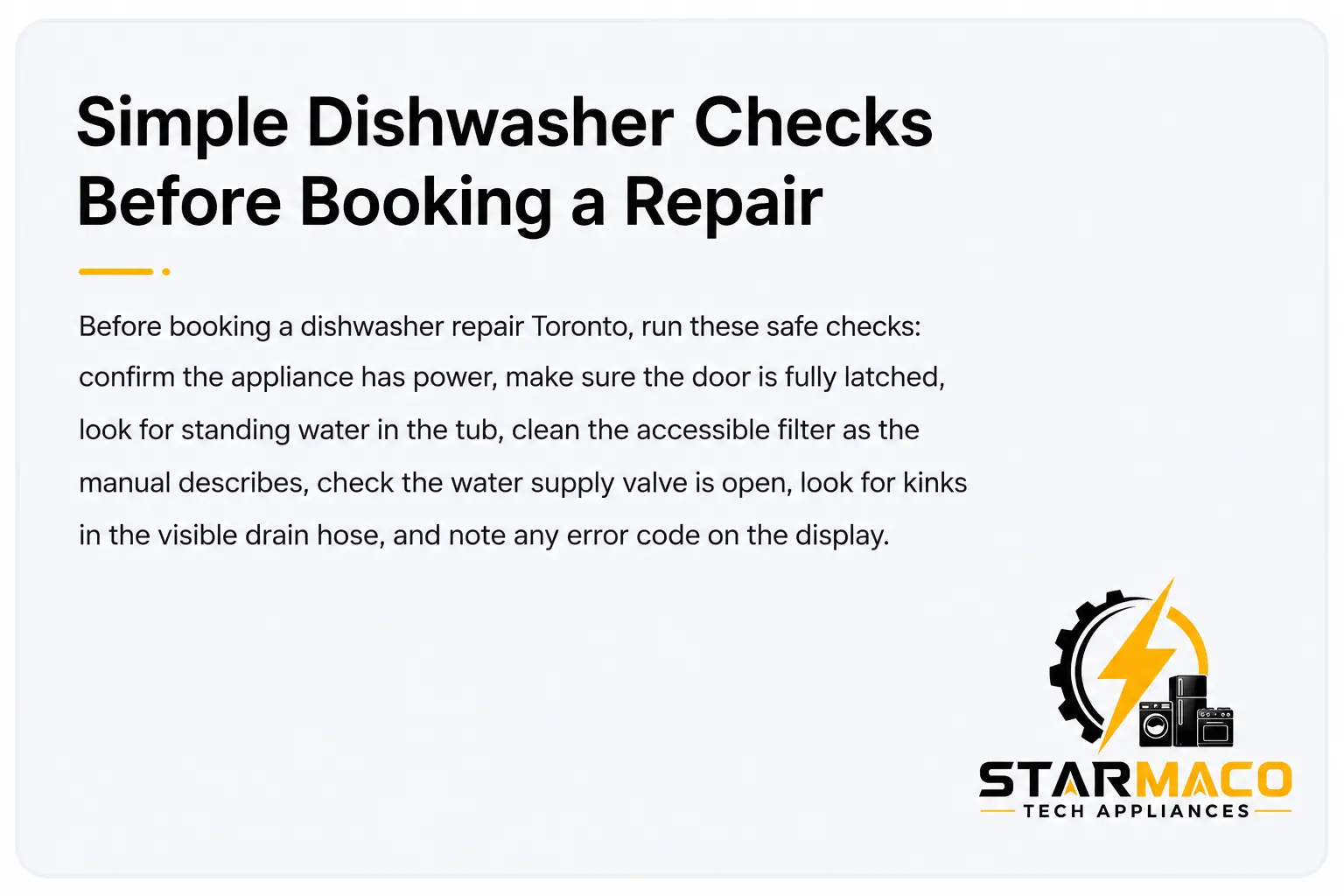 Simple Dishwasher Checks Before Repair