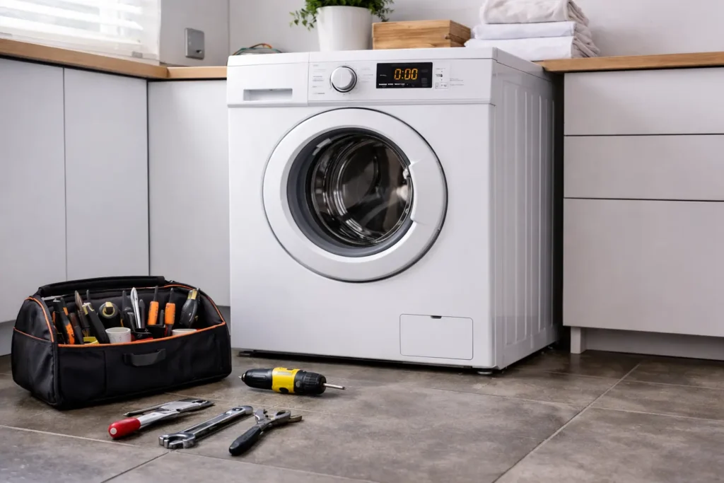Fixing tumble dryer unit with professional tools in Toronto